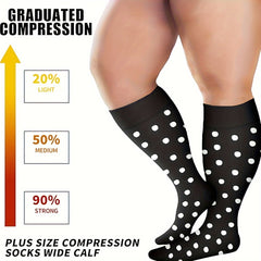 Compression Socks 15-20 mmHg Circulation for Wide Calf
