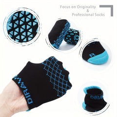 6 Pairs Argyle Yoga Socks Anti skid Low Cut Cotton Breathable Gripper Socks