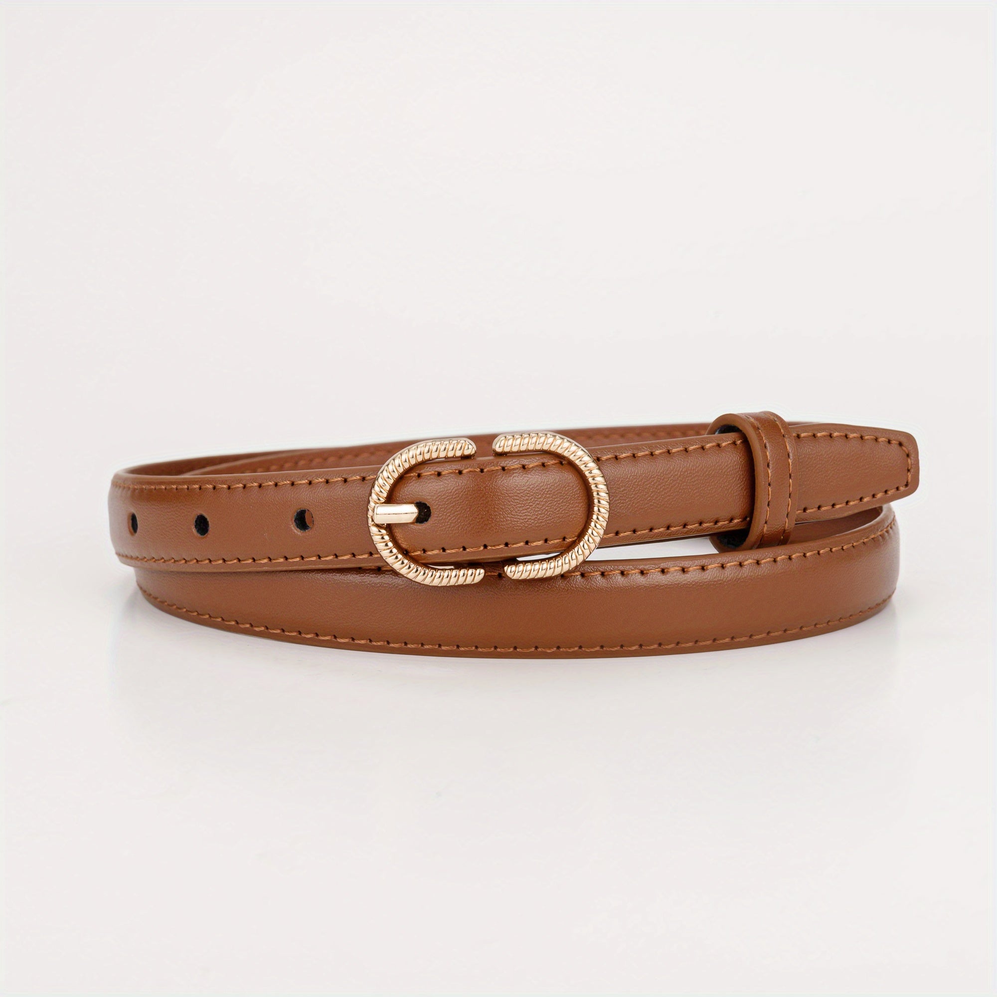 Girls Boys Oval Buckle Belt Fashion Accessory for Jeans Pants
