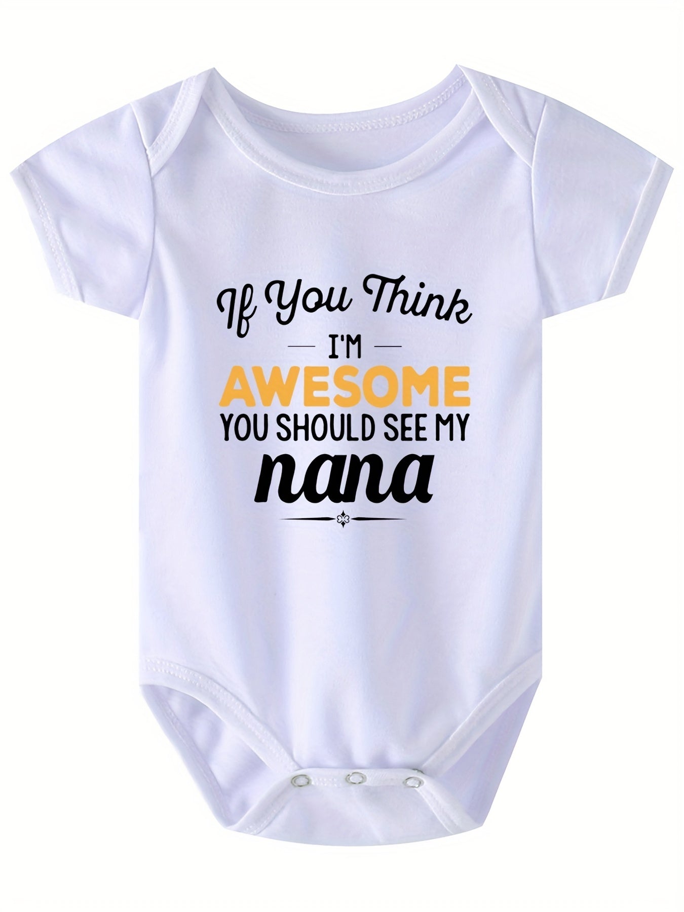 Baby Awesome Nana Short Sleeve Onesie for Summer