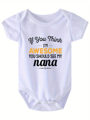 Baby Awesome Nana Short Sleeve Onesie for Summer