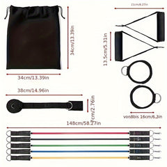 11pcs Fitness Pull Rope Set Resistance Band Exercise Set
