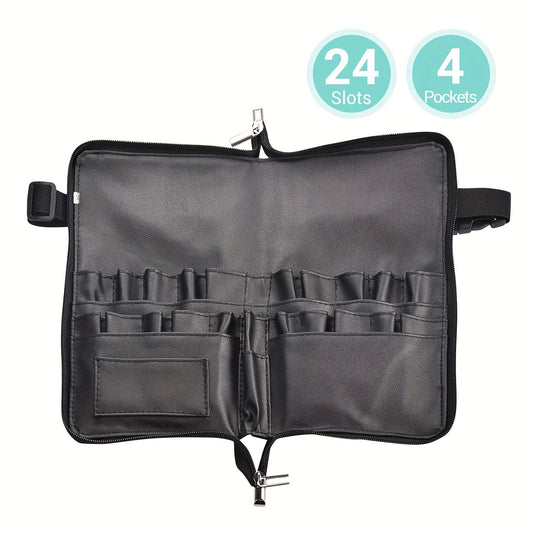 Makeup Brush Bag Waist Pack with Multiple Pockets