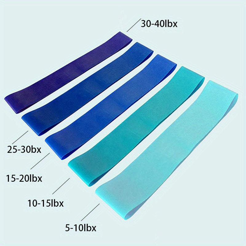 5pcs TPE Yoga Elastic Band Fitness Resistance Band for Buttocks Lifting