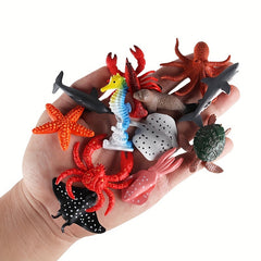 Sea Life Toys Figures 12pcs Mini Underwater Creatures Realistic Educational Toys
