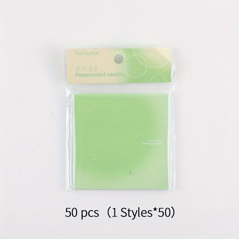 50pcs Note Pad Sticky Note Paper Message Stickers To Do List