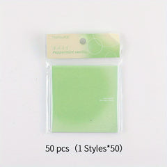 50pcs Note Pad Sticky Note Paper Message Stickers To Do List