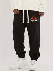 Jurassic Dino Pattern Men's Pants Drawstring Active Trousers