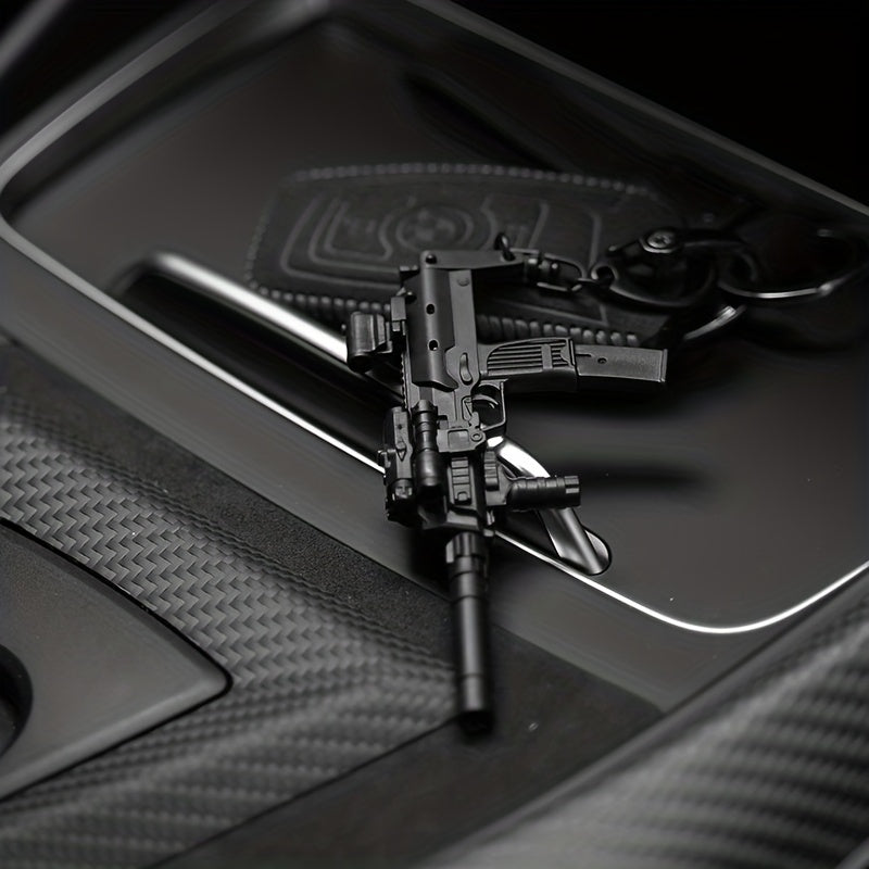 Mini Gun Model Keychain for Men