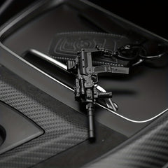 Mini Gun Model Keychain for Men