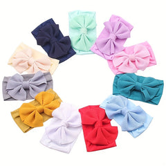 Elastic Bow Wide Brim Headband for Baby Girls