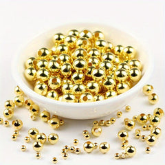 8mm Plated Silver Iron Beads Lucky Bracelet DIY Jewelry