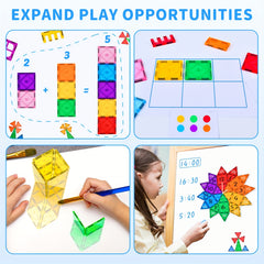 124pcs Magnetic Building Tiles Kids Toys 3D Magnetic Blocks Creativity Toys