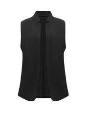 Casual Vest Coat Women's Plus Solid Split Lapel Collar Open Front