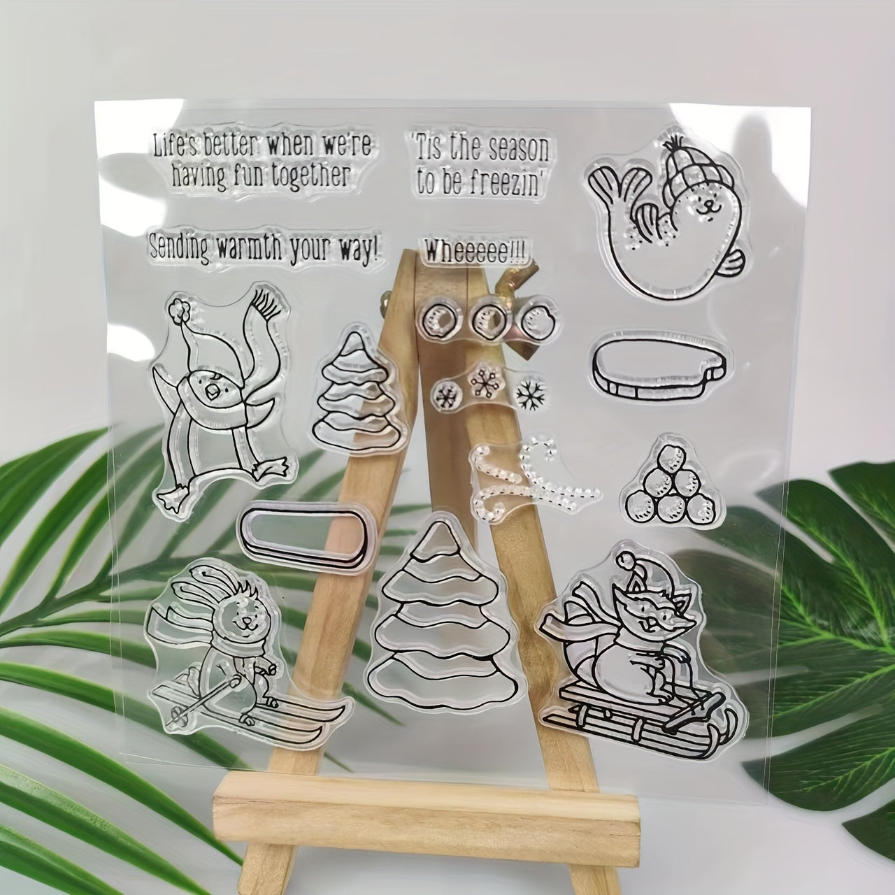 Christmas Animal Party Metal Cutting Dies And Stamps Set