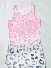 Leopard Print Bodycon Dress Sleeveless Sexy Dress Women's Clothing