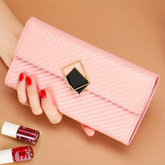 Women's Long Cowhide Leather Wallet
