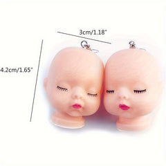 Exaggerated Hip Hop Doll Head Earrings