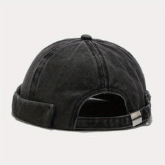 Retro Washed Melon Leather Hat Street Hip Hop All Match Landlord Hat