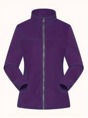 Women's Zip-Up Sports Jacket Windproof Fleece Coat