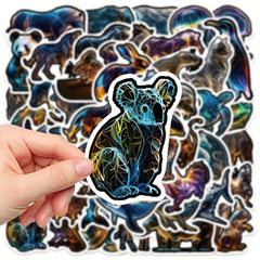 50pcs Abstract Animal Series Stickers - Waterproof DIY Graffiti Stickers