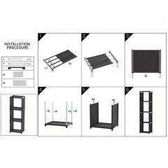 1pc DIY Bookshelf Assembly Functional Book And Newspaper Rack