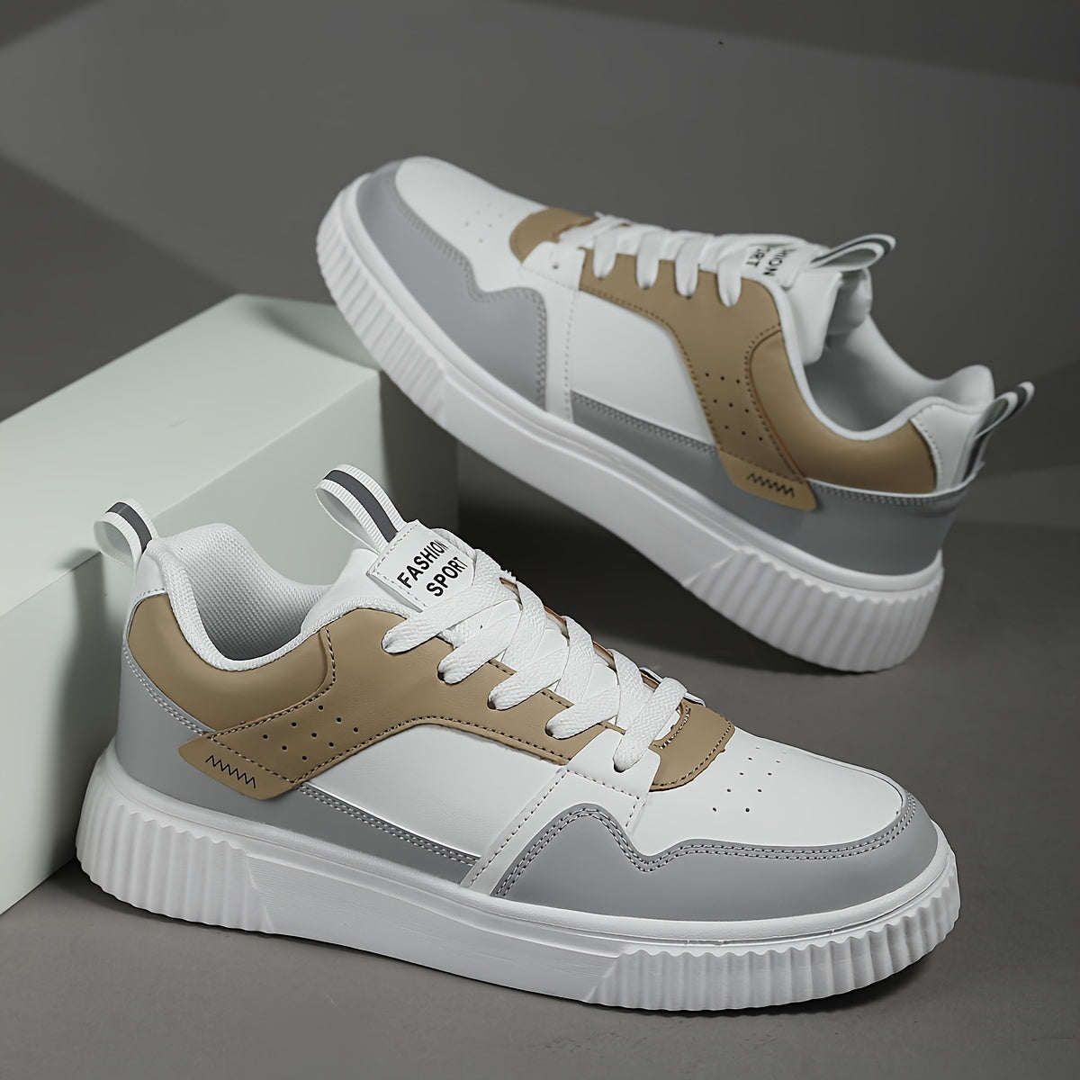 Men's Color Block Street Style Skate Shoes Non Slip Sneakers