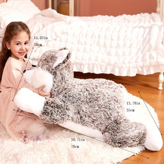 IKASA Giant Wolf Plush Toy Ultra Soft Fluffy Oversized Stuffed Animal