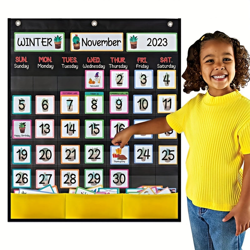 Classroom Pocket Charts Family Enlightenment Education Calendar Cards