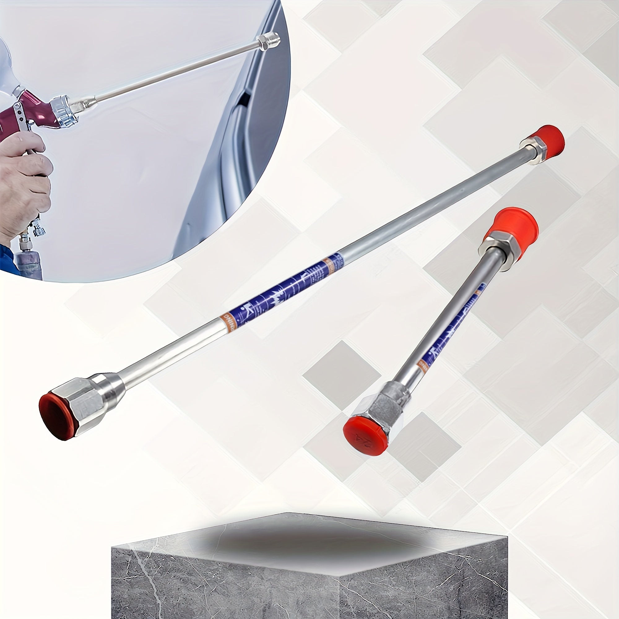 2pcs Extension Pole For Airless Paint Sprayer Guns Lightweight High Strength