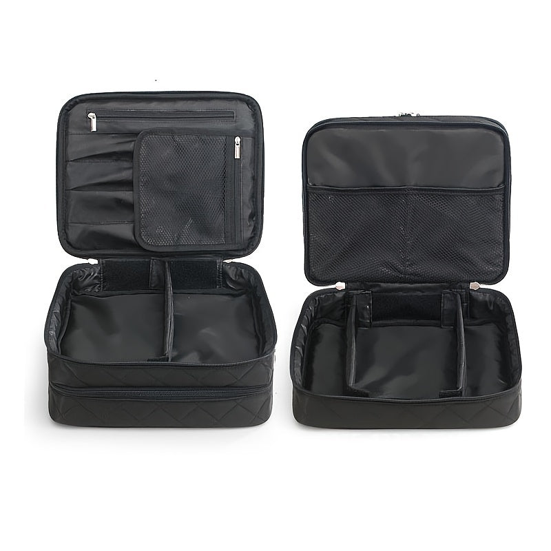 Waterproof Makeup Bag for Women Double Layer Large Capacity Cosmetic Case