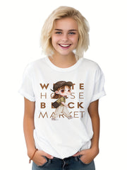 Cartoon Girl Graphic T-shirt for Kids