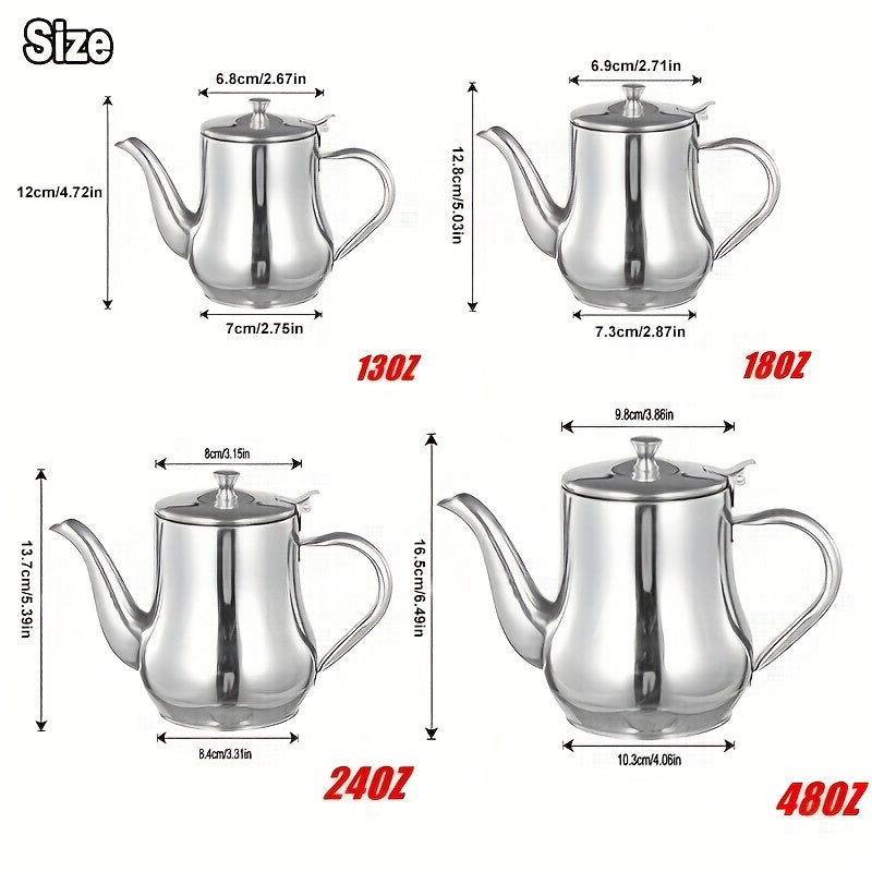 Stainless Steel Pot with Filter and Seasoning Bottle for Kitchen Storage