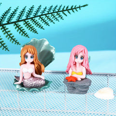 4pcs Shell Mermaid Aquarium Fish Tank Landscape Decoration