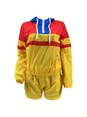 Sun Protection Hooded 2 Piece Athletic Suit for Women