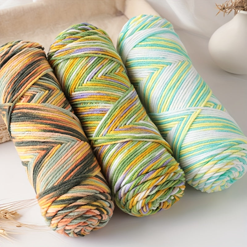 2pcs Thread Smudge Dyeing Milk Cotton Wool Blanket Diy Knitting Crochet Material