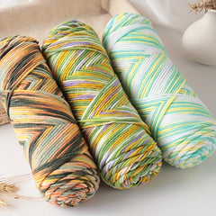 2pcs Thread Smudge Dyeing Milk Cotton Wool Blanket Diy Knitting Crochet Material