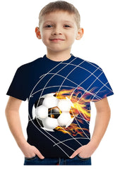 Active Boy's Football Graphic T Shirt 3D Print Short Sleeve Tee
