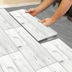 6PCS 15 01 40 01cm Wood Grain Floor Sticker, Waterproof Non-slip Tile Sticker