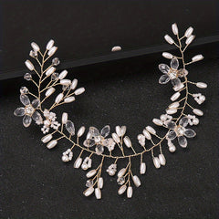 Golden Children's Pearl Headband Flower Girl Dressing Hair Accessories
