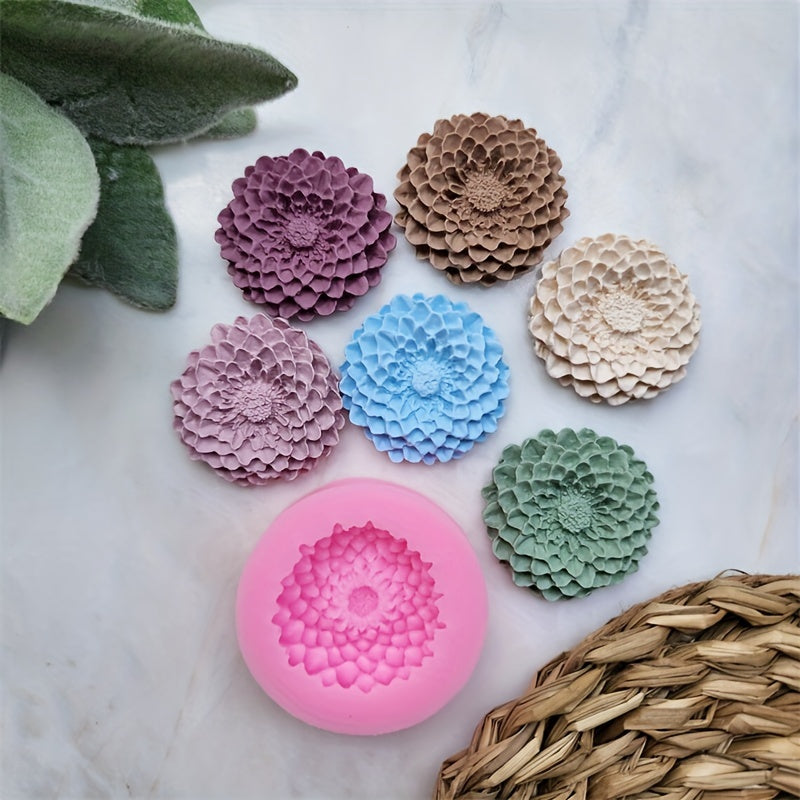 Polymer Clay Daisy Pendant Silicone Mold Earrings Making Hrisantema Flower
