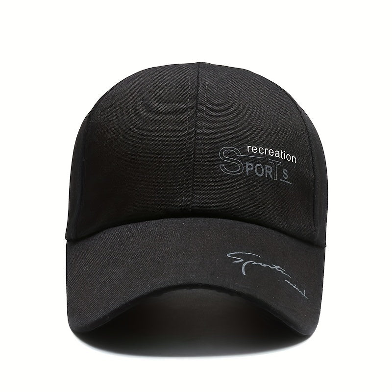 Canvas Extended Brim Baseball Cap Men's Women's Sunblock Hat