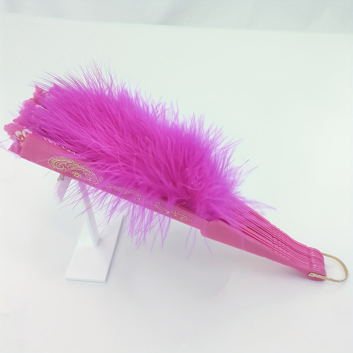 Pink Plush Folding Fan Dance Performance Photography Props