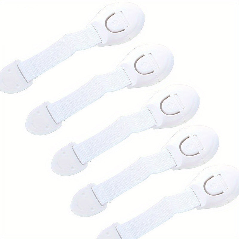 5pcs Multifunctional Cloth Strap Lock for Drawers Safety Lock - Closestool