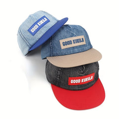 Kids Sunshade Breathable Baseball Cap Letter Embroidery Adjustable