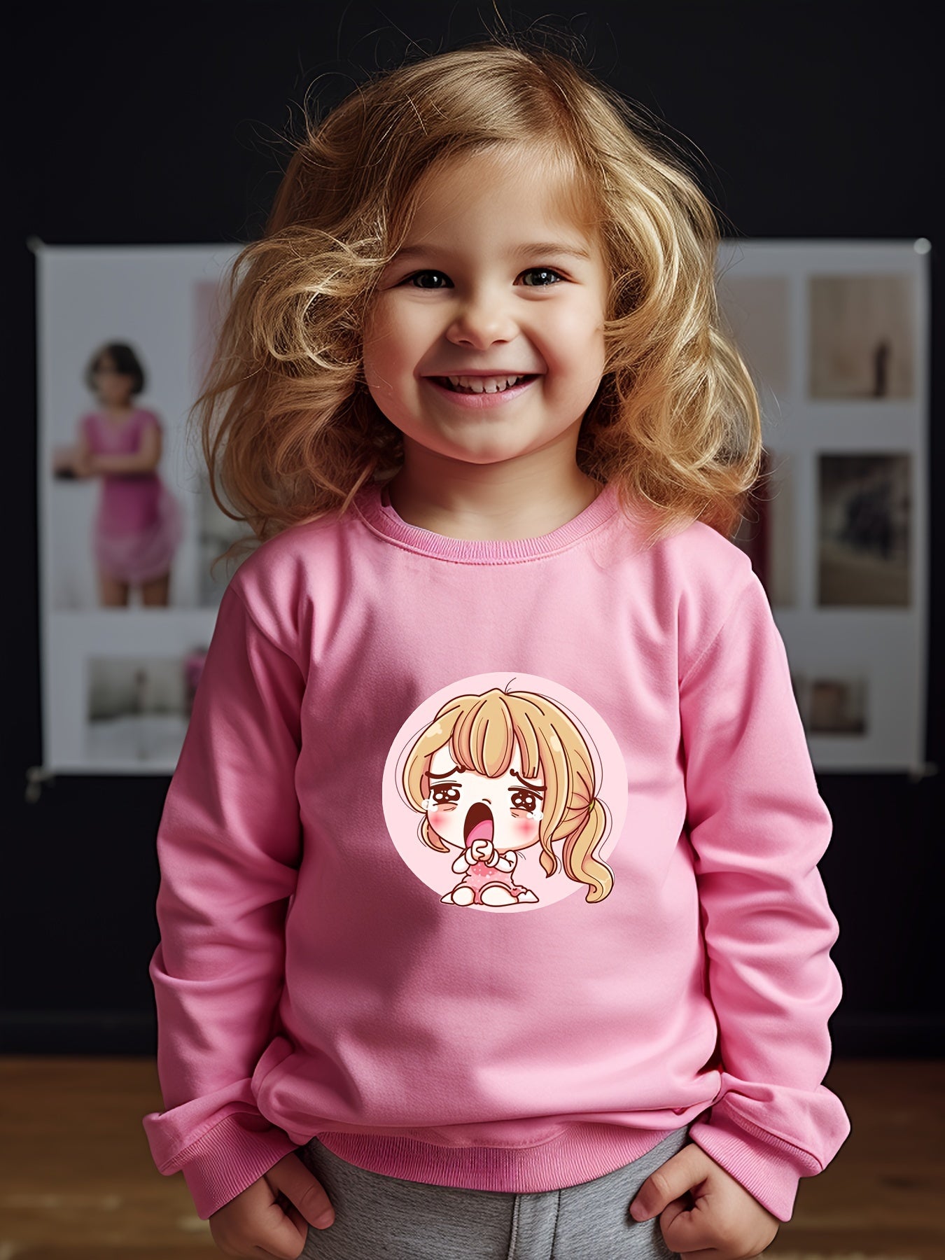 OERYUI Poor Crying Girl Graphic Sweatshirt for Kids