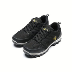 Faux Leather Hiking Shoes Non Slip Lightweight Breathable Trekking Boots