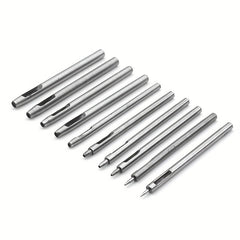 10pcs Leather Hole Punch Cutter Set Leather Working Tools DIY Craft Tool Kit