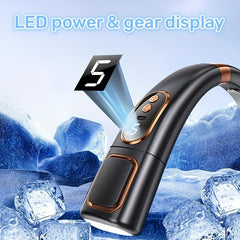 2PCS Portable Neck Fan Ice Porcelain Sheet Cooling Fast Charging 5 Wind Speeds