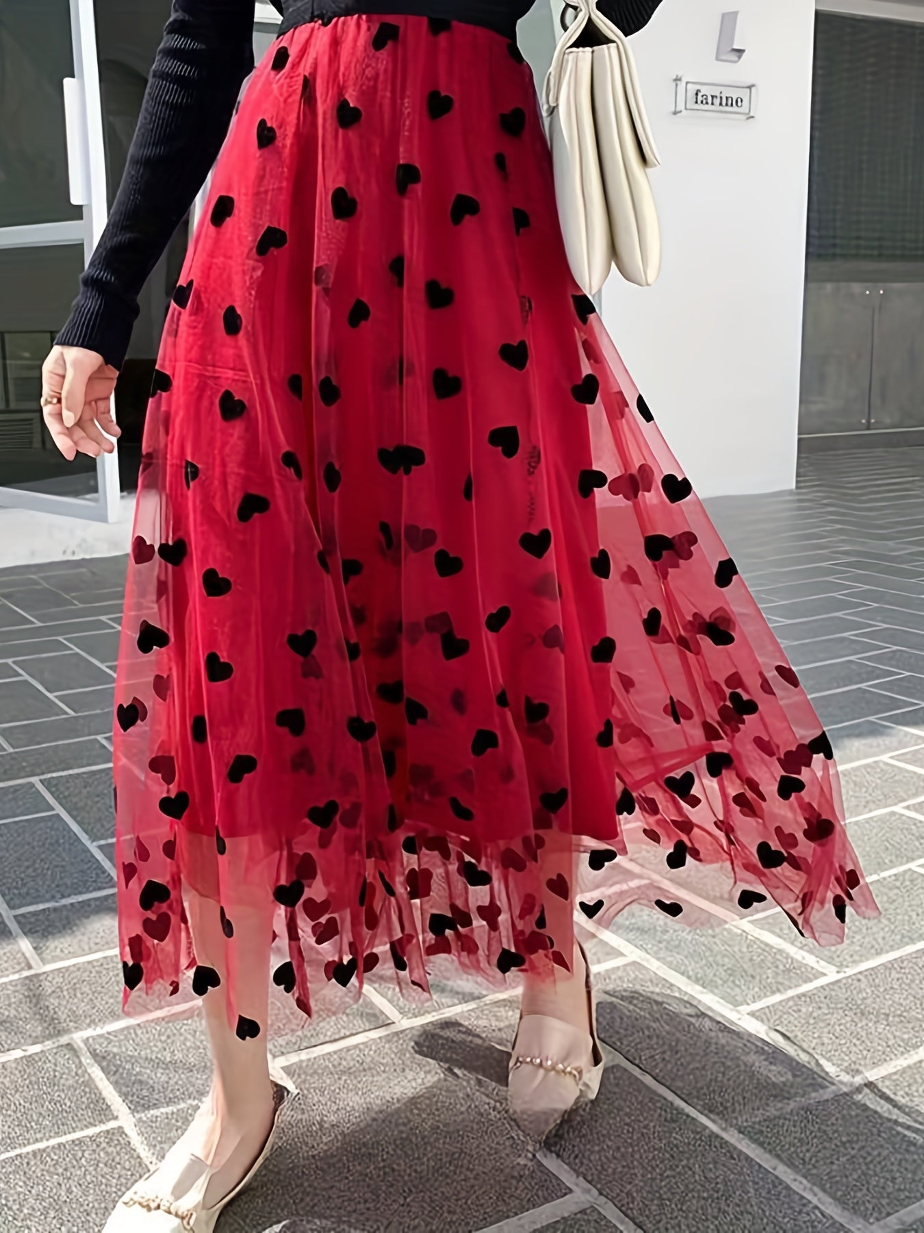 Polka Dot High Waist Skirts Solid Versatile Skirts